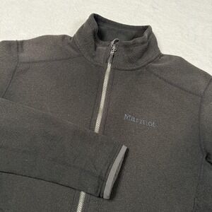 Marmot Jacket Mens Medium Gray Fleece Full Zip Pockets Hiking Outdoor Warm